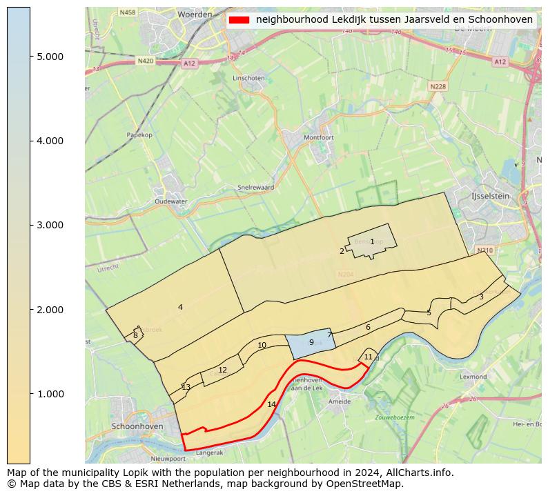 Image of the neighbourhood Lekdijk tussen Jaarsveld en Schoonhoven at the map. This image is used as introduction to this page. This page shows a lot of information about the population in the neighbourhood Lekdijk tussen Jaarsveld en Schoonhoven (such as the distribution by age groups of the residents, the composition of households, whether inhabitants are natives or Dutch with an immigration background, data about the houses (numbers, types, price development, use, type of property, ...) and more (car ownership, energy consumption, ...) based on open data from the Dutch Central Bureau of Statistics and various other sources!