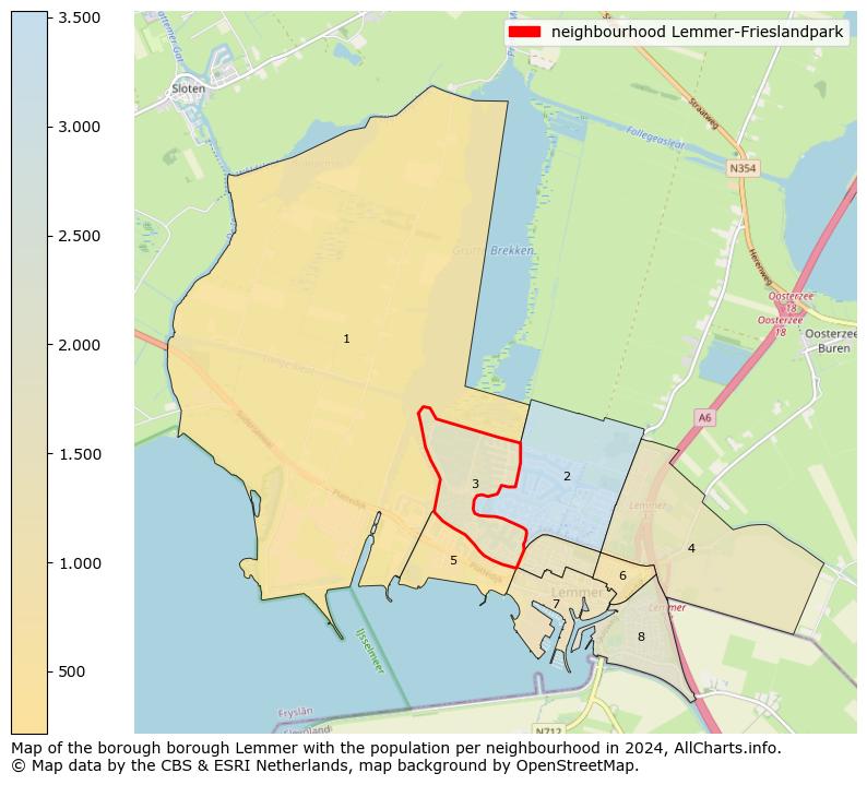 Image of the neighbourhood Lemmer-Frieslandpark at the map. This image is used as introduction to this page. This page shows a lot of information about the population in the neighbourhood Lemmer-Frieslandpark (such as the distribution by age groups of the residents, the composition of households, whether inhabitants are natives or Dutch with an immigration background, data about the houses (numbers, types, price development, use, type of property, ...) and more (car ownership, energy consumption, ...) based on open data from the Dutch Central Bureau of Statistics and various other sources!