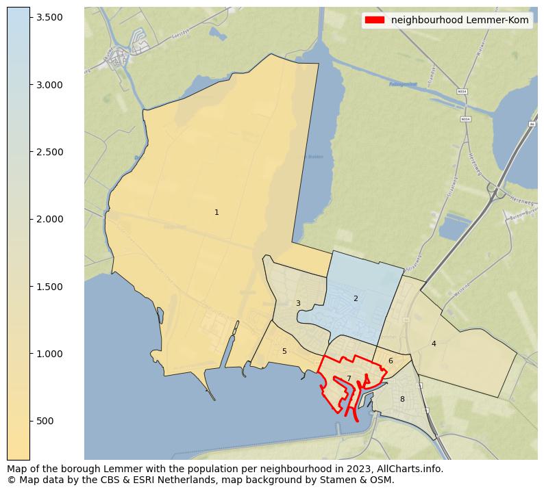 Map of the borough Lemmer with the population per neighbourhood in 2023. This page shows a lot of information about residents (such as the distribution by age groups, family composition, gender, native or Dutch with an immigration background, ...), homes (numbers, types, price development, use, type of property, ...) and more (car ownership, energy consumption, ...) based on open data from the Dutch Central Bureau of Statistics and various other sources!