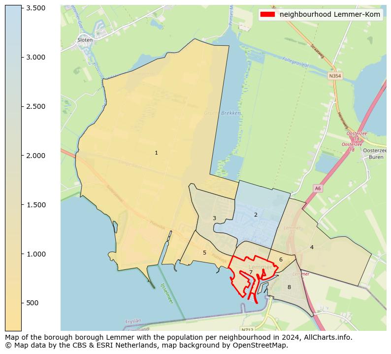 Image of the neighbourhood Lemmer-Kom at the map. This image is used as introduction to this page. This page shows a lot of information about the population in the neighbourhood Lemmer-Kom (such as the distribution by age groups of the residents, the composition of households, whether inhabitants are natives or Dutch with an immigration background, data about the houses (numbers, types, price development, use, type of property, ...) and more (car ownership, energy consumption, ...) based on open data from the Dutch Central Bureau of Statistics and various other sources!