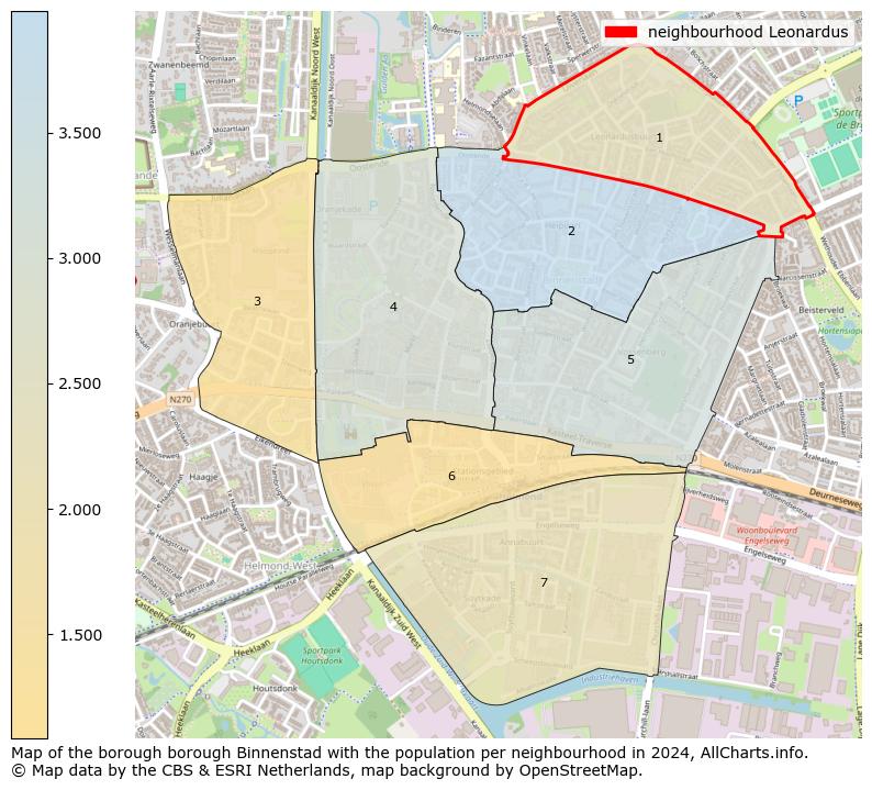 Image of the neighbourhood Leonardus at the map. This image is used as introduction to this page. This page shows a lot of information about the population in the neighbourhood Leonardus (such as the distribution by age groups of the residents, the composition of households, whether inhabitants are natives or Dutch with an immigration background, data about the houses (numbers, types, price development, use, type of property, ...) and more (car ownership, energy consumption, ...) based on open data from the Dutch Central Bureau of Statistics and various other sources!