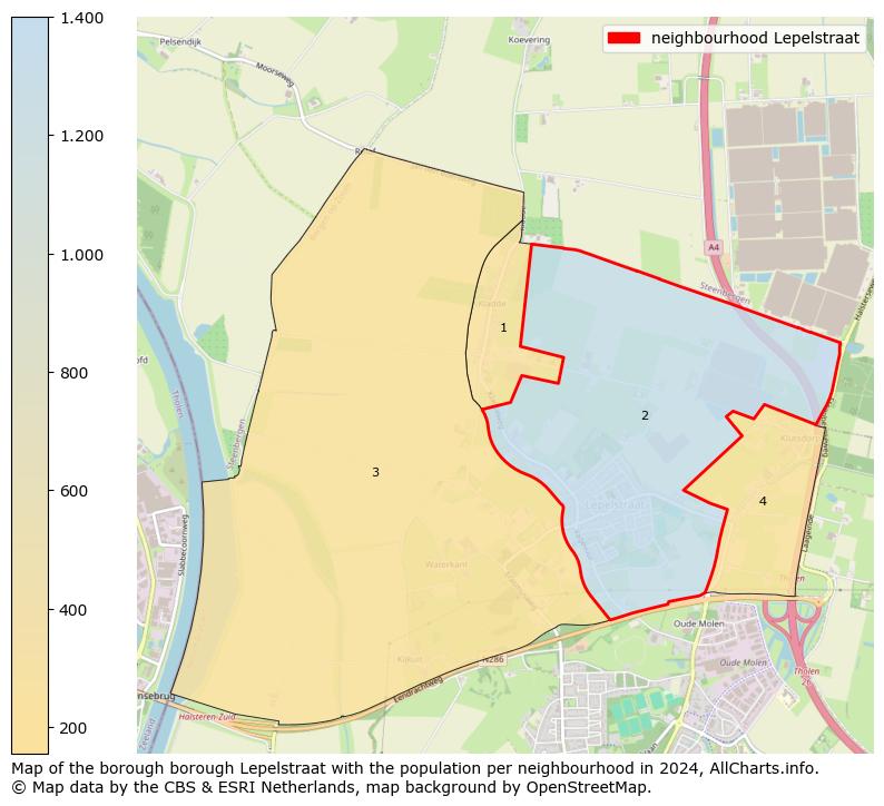 Image of the neighbourhood Lepelstraat at the map. This image is used as introduction to this page. This page shows a lot of information about the population in the neighbourhood Lepelstraat (such as the distribution by age groups of the residents, the composition of households, whether inhabitants are natives or Dutch with an immigration background, data about the houses (numbers, types, price development, use, type of property, ...) and more (car ownership, energy consumption, ...) based on open data from the Dutch Central Bureau of Statistics and various other sources!