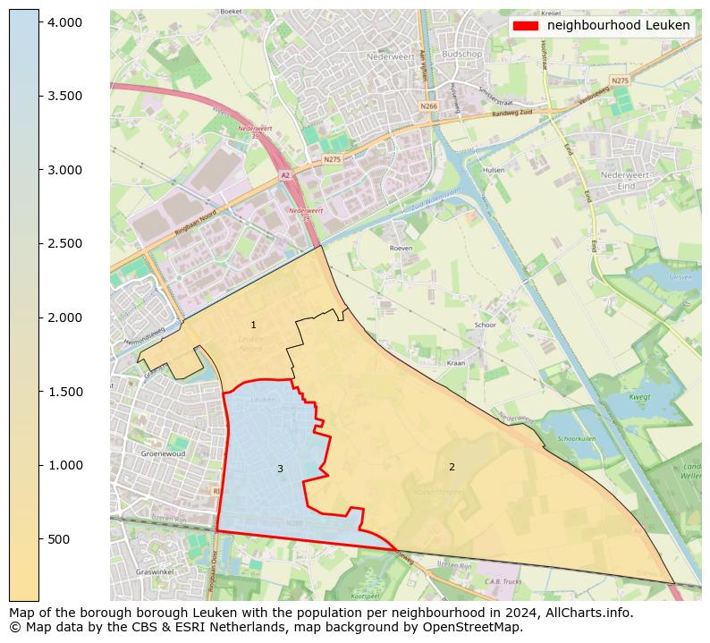 Image of the neighbourhood Leuken at the map. This image is used as introduction to this page. This page shows a lot of information about the population in the neighbourhood Leuken (such as the distribution by age groups of the residents, the composition of households, whether inhabitants are natives or Dutch with an immigration background, data about the houses (numbers, types, price development, use, type of property, ...) and more (car ownership, energy consumption, ...) based on open data from the Dutch Central Bureau of Statistics and various other sources!