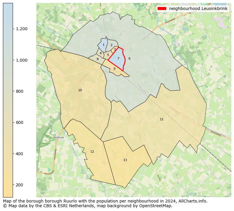 Image of the neighbourhood Leusinkbrink at the map. This image is used as introduction to this page. This page shows a lot of information about the population in the neighbourhood Leusinkbrink (such as the distribution by age groups of the residents, the composition of households, whether inhabitants are natives or Dutch with an immigration background, data about the houses (numbers, types, price development, use, type of property, ...) and more (car ownership, energy consumption, ...) based on open data from the Dutch Central Bureau of Statistics and various other sources!