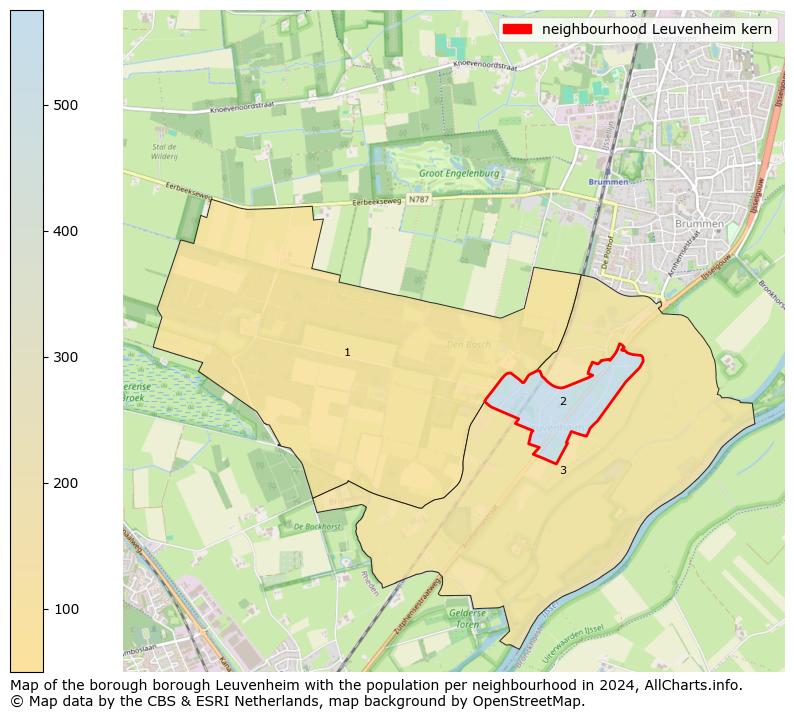 Image of the neighbourhood Leuvenheim kern at the map. This image is used as introduction to this page. This page shows a lot of information about the population in the neighbourhood Leuvenheim kern (such as the distribution by age groups of the residents, the composition of households, whether inhabitants are natives or Dutch with an immigration background, data about the houses (numbers, types, price development, use, type of property, ...) and more (car ownership, energy consumption, ...) based on open data from the Dutch Central Bureau of Statistics and various other sources!