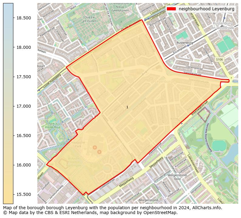 Image of the neighbourhood Leyenburg at the map. This image is used as introduction to this page. This page shows a lot of information about the population in the neighbourhood Leyenburg (such as the distribution by age groups of the residents, the composition of households, whether inhabitants are natives or Dutch with an immigration background, data about the houses (numbers, types, price development, use, type of property, ...) and more (car ownership, energy consumption, ...) based on open data from the Dutch Central Bureau of Statistics and various other sources!