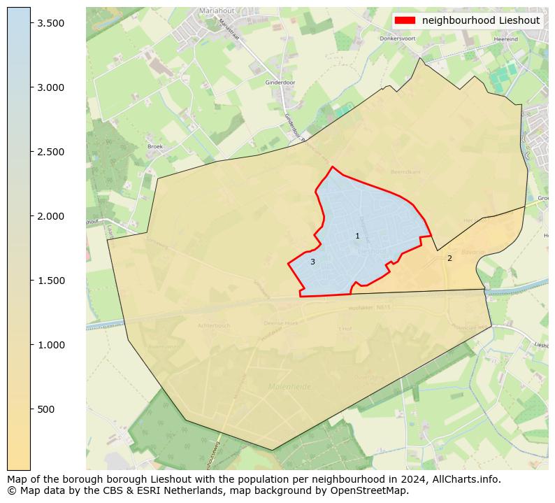 Image of the neighbourhood Lieshout at the map. This image is used as introduction to this page. This page shows a lot of information about the population in the neighbourhood Lieshout (such as the distribution by age groups of the residents, the composition of households, whether inhabitants are natives or Dutch with an immigration background, data about the houses (numbers, types, price development, use, type of property, ...) and more (car ownership, energy consumption, ...) based on open data from the Dutch Central Bureau of Statistics and various other sources!