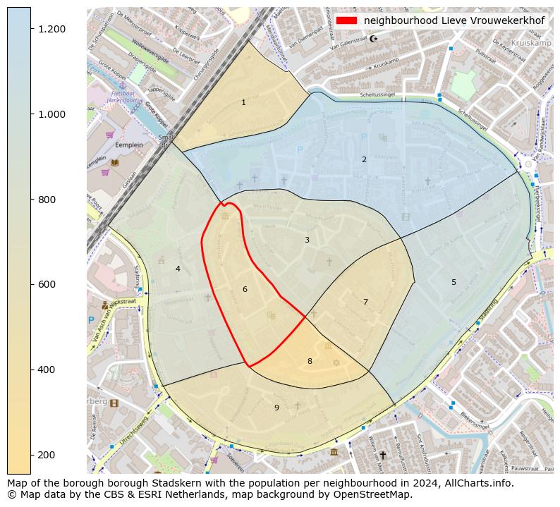 Image of the neighbourhood Lieve Vrouwekerkhof at the map. This image is used as introduction to this page. This page shows a lot of information about the population in the neighbourhood Lieve Vrouwekerkhof (such as the distribution by age groups of the residents, the composition of households, whether inhabitants are natives or Dutch with an immigration background, data about the houses (numbers, types, price development, use, type of property, ...) and more (car ownership, energy consumption, ...) based on open data from the Dutch Central Bureau of Statistics and various other sources!