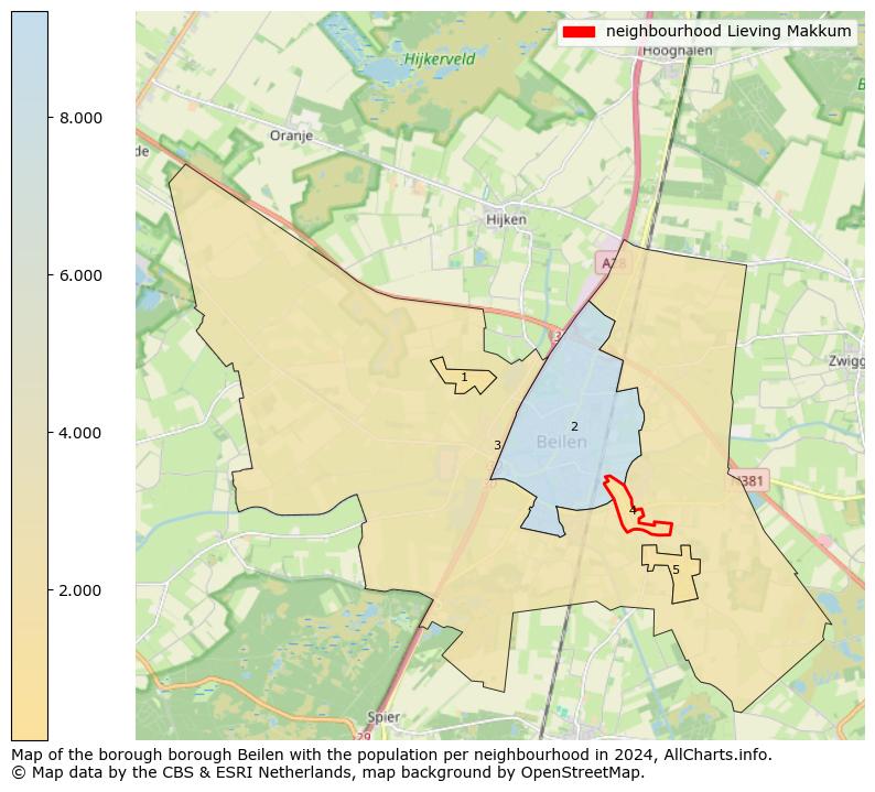 Image of the neighbourhood Lieving Makkum at the map. This image is used as introduction to this page. This page shows a lot of information about the population in the neighbourhood Lieving Makkum (such as the distribution by age groups of the residents, the composition of households, whether inhabitants are natives or Dutch with an immigration background, data about the houses (numbers, types, price development, use, type of property, ...) and more (car ownership, energy consumption, ...) based on open data from the Dutch Central Bureau of Statistics and various other sources!