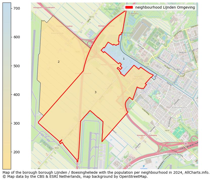 Image of the neighbourhood Lijnden Omgeving at the map. This image is used as introduction to this page. This page shows a lot of information about the population in the neighbourhood Lijnden Omgeving (such as the distribution by age groups of the residents, the composition of households, whether inhabitants are natives or Dutch with an immigration background, data about the houses (numbers, types, price development, use, type of property, ...) and more (car ownership, energy consumption, ...) based on open data from the Dutch Central Bureau of Statistics and various other sources!