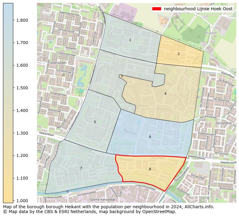 Image of the neighbourhood Lijnse Hoek Oost at the map. This image is used as introduction to this page. This page shows a lot of information about the population in the neighbourhood Lijnse Hoek Oost (such as the distribution by age groups of the residents, the composition of households, whether inhabitants are natives or Dutch with an immigration background, data about the houses (numbers, types, price development, use, type of property, ...) and more (car ownership, energy consumption, ...) based on open data from the Dutch Central Bureau of Statistics and various other sources!