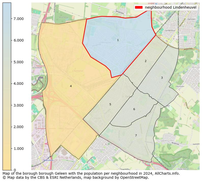 Image of the neighbourhood Lindenheuvel at the map. This image is used as introduction to this page. This page shows a lot of information about the population in the neighbourhood Lindenheuvel (such as the distribution by age groups of the residents, the composition of households, whether inhabitants are natives or Dutch with an immigration background, data about the houses (numbers, types, price development, use, type of property, ...) and more (car ownership, energy consumption, ...) based on open data from the Dutch Central Bureau of Statistics and various other sources!