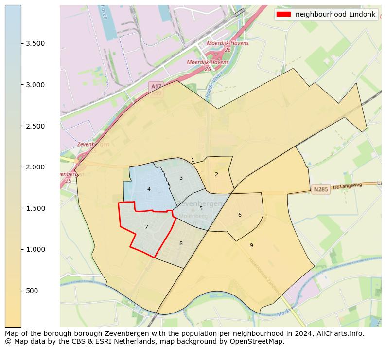 Image of the neighbourhood Lindonk at the map. This image is used as introduction to this page. This page shows a lot of information about the population in the neighbourhood Lindonk (such as the distribution by age groups of the residents, the composition of households, whether inhabitants are natives or Dutch with an immigration background, data about the houses (numbers, types, price development, use, type of property, ...) and more (car ownership, energy consumption, ...) based on open data from the Dutch Central Bureau of Statistics and various other sources!