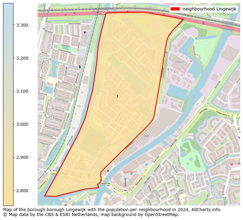 Image of the neighbourhood Lingewijk at the map. This image is used as introduction to this page. This page shows a lot of information about the population in the neighbourhood Lingewijk (such as the distribution by age groups of the residents, the composition of households, whether inhabitants are natives or Dutch with an immigration background, data about the houses (numbers, types, price development, use, type of property, ...) and more (car ownership, energy consumption, ...) based on open data from the Dutch Central Bureau of Statistics and various other sources!