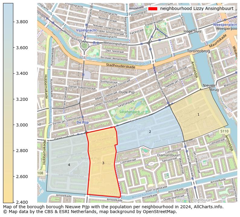 Image of the neighbourhood Lizzy Ansinghbuurt at the map. This image is used as introduction to this page. This page shows a lot of information about the population in the neighbourhood Lizzy Ansinghbuurt (such as the distribution by age groups of the residents, the composition of households, whether inhabitants are natives or Dutch with an immigration background, data about the houses (numbers, types, price development, use, type of property, ...) and more (car ownership, energy consumption, ...) based on open data from the Dutch Central Bureau of Statistics and various other sources!