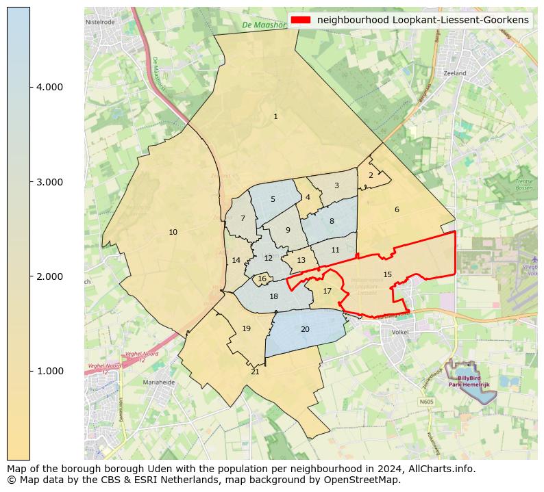 Image of the neighbourhood Loopkant-Liessent-Goorkens at the map. This image is used as introduction to this page. This page shows a lot of information about the population in the neighbourhood Loopkant-Liessent-Goorkens (such as the distribution by age groups of the residents, the composition of households, whether inhabitants are natives or Dutch with an immigration background, data about the houses (numbers, types, price development, use, type of property, ...) and more (car ownership, energy consumption, ...) based on open data from the Dutch Central Bureau of Statistics and various other sources!