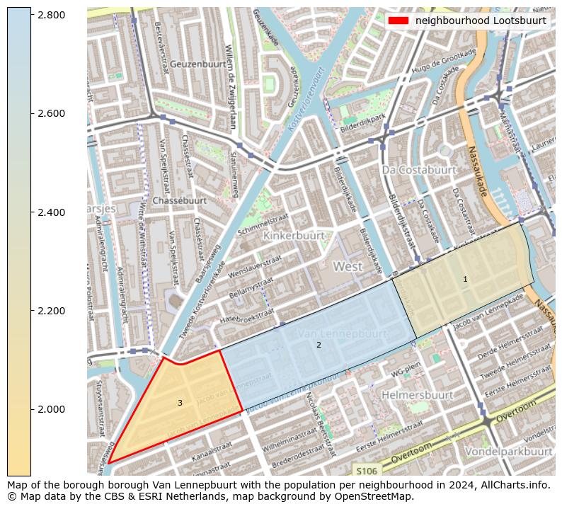 Image of the neighbourhood Lootsbuurt at the map. This image is used as introduction to this page. This page shows a lot of information about the population in the neighbourhood Lootsbuurt (such as the distribution by age groups of the residents, the composition of households, whether inhabitants are natives or Dutch with an immigration background, data about the houses (numbers, types, price development, use, type of property, ...) and more (car ownership, energy consumption, ...) based on open data from the Dutch Central Bureau of Statistics and various other sources!