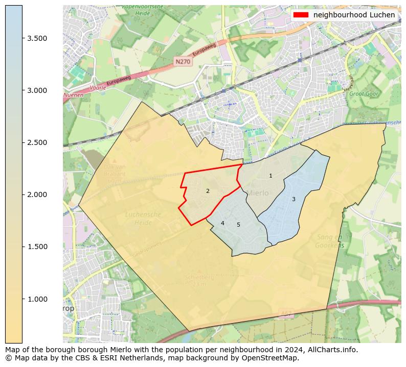 Image of the neighbourhood Luchen at the map. This image is used as introduction to this page. This page shows a lot of information about the population in the neighbourhood Luchen (such as the distribution by age groups of the residents, the composition of households, whether inhabitants are natives or Dutch with an immigration background, data about the houses (numbers, types, price development, use, type of property, ...) and more (car ownership, energy consumption, ...) based on open data from the Dutch Central Bureau of Statistics and various other sources!