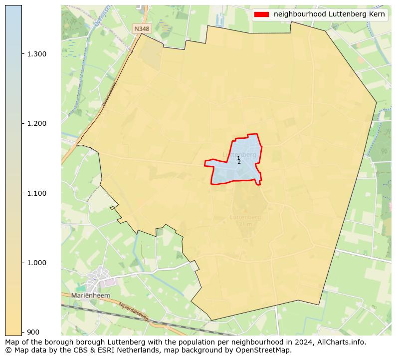 Image of the neighbourhood Luttenberg Kern at the map. This image is used as introduction to this page. This page shows a lot of information about the population in the neighbourhood Luttenberg Kern (such as the distribution by age groups of the residents, the composition of households, whether inhabitants are natives or Dutch with an immigration background, data about the houses (numbers, types, price development, use, type of property, ...) and more (car ownership, energy consumption, ...) based on open data from the Dutch Central Bureau of Statistics and various other sources!