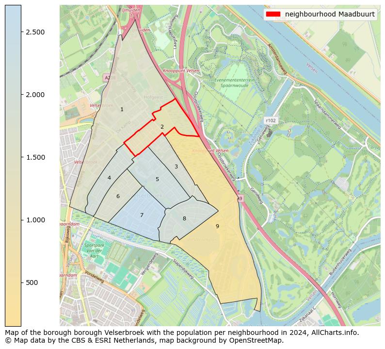 Image of the neighbourhood Maadbuurt at the map. This image is used as introduction to this page. This page shows a lot of information about the population in the neighbourhood Maadbuurt (such as the distribution by age groups of the residents, the composition of households, whether inhabitants are natives or Dutch with an immigration background, data about the houses (numbers, types, price development, use, type of property, ...) and more (car ownership, energy consumption, ...) based on open data from the Dutch Central Bureau of Statistics and various other sources!