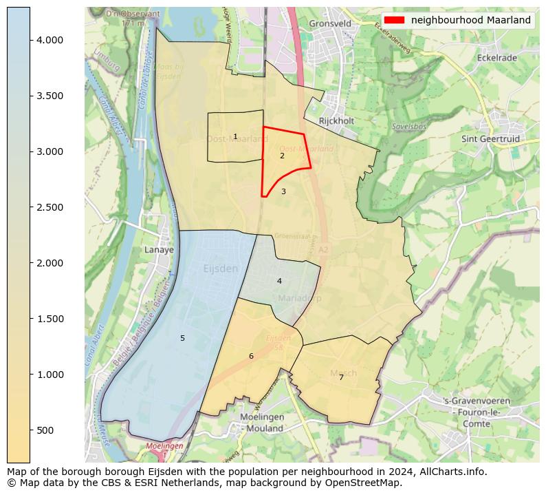 Image of the neighbourhood Maarland at the map. This image is used as introduction to this page. This page shows a lot of information about the population in the neighbourhood Maarland (such as the distribution by age groups of the residents, the composition of households, whether inhabitants are natives or Dutch with an immigration background, data about the houses (numbers, types, price development, use, type of property, ...) and more (car ownership, energy consumption, ...) based on open data from the Dutch Central Bureau of Statistics and various other sources!