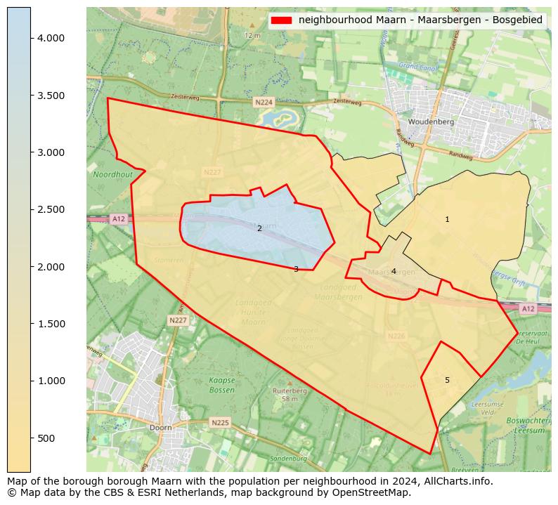 Image of the neighbourhood Maarn - Maarsbergen - Bosgebied at the map. This image is used as introduction to this page. This page shows a lot of information about the population in the neighbourhood Maarn - Maarsbergen - Bosgebied (such as the distribution by age groups of the residents, the composition of households, whether inhabitants are natives or Dutch with an immigration background, data about the houses (numbers, types, price development, use, type of property, ...) and more (car ownership, energy consumption, ...) based on open data from the Dutch Central Bureau of Statistics and various other sources!