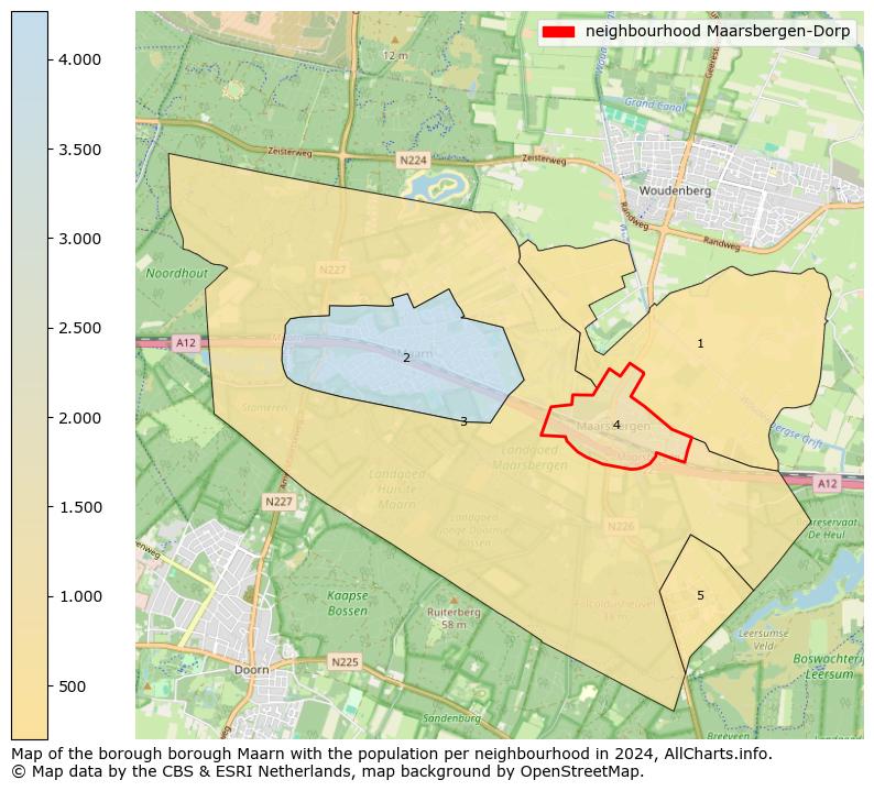 Image of the neighbourhood Maarsbergen-Dorp at the map. This image is used as introduction to this page. This page shows a lot of information about the population in the neighbourhood Maarsbergen-Dorp (such as the distribution by age groups of the residents, the composition of households, whether inhabitants are natives or Dutch with an immigration background, data about the houses (numbers, types, price development, use, type of property, ...) and more (car ownership, energy consumption, ...) based on open data from the Dutch Central Bureau of Statistics and various other sources!