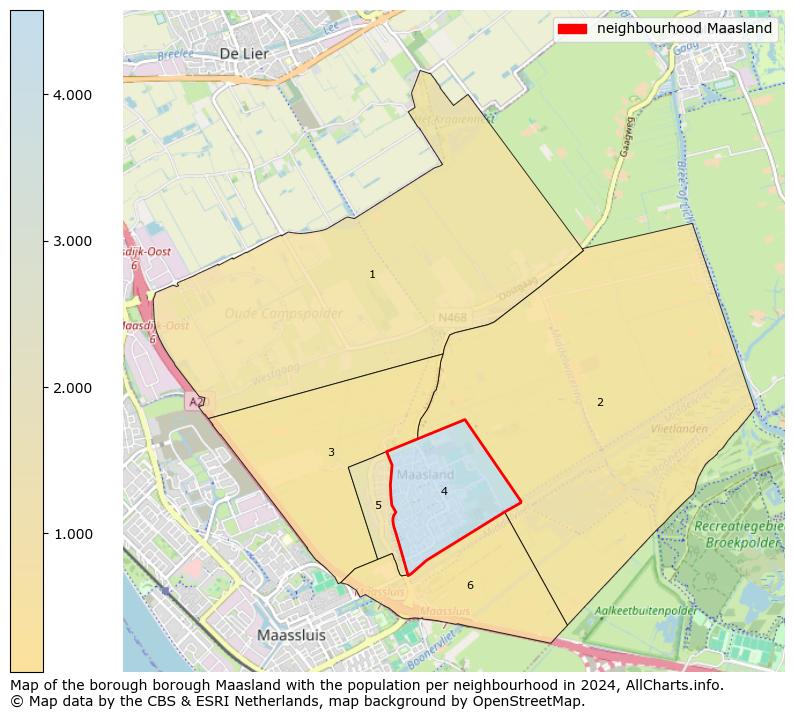 Image of the neighbourhood Maasland at the map. This image is used as introduction to this page. This page shows a lot of information about the population in the neighbourhood Maasland (such as the distribution by age groups of the residents, the composition of households, whether inhabitants are natives or Dutch with an immigration background, data about the houses (numbers, types, price development, use, type of property, ...) and more (car ownership, energy consumption, ...) based on open data from the Dutch Central Bureau of Statistics and various other sources!