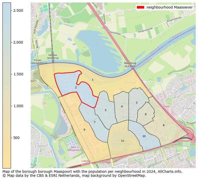 Image of the neighbourhood Maasoever at the map. This image is used as introduction to this page. This page shows a lot of information about the population in the neighbourhood Maasoever (such as the distribution by age groups of the residents, the composition of households, whether inhabitants are natives or Dutch with an immigration background, data about the houses (numbers, types, price development, use, type of property, ...) and more (car ownership, energy consumption, ...) based on open data from the Dutch Central Bureau of Statistics and various other sources!