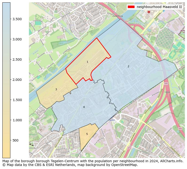 Image of the neighbourhood Maasveld II at the map. This image is used as introduction to this page. This page shows a lot of information about the population in the neighbourhood Maasveld II (such as the distribution by age groups of the residents, the composition of households, whether inhabitants are natives or Dutch with an immigration background, data about the houses (numbers, types, price development, use, type of property, ...) and more (car ownership, energy consumption, ...) based on open data from the Dutch Central Bureau of Statistics and various other sources!