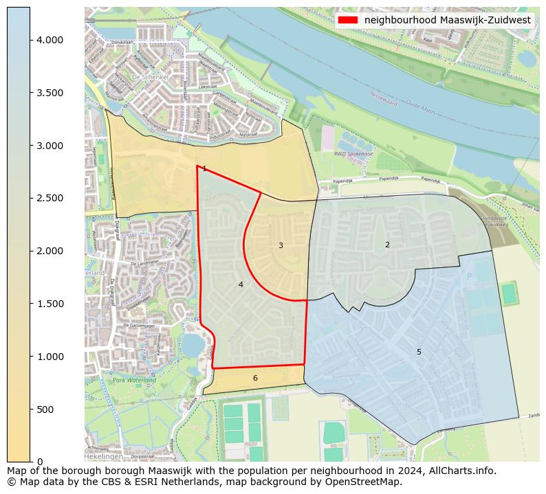 Image of the neighbourhood Maaswijk-Zuidwest at the map. This image is used as introduction to this page. This page shows a lot of information about the population in the neighbourhood Maaswijk-Zuidwest (such as the distribution by age groups of the residents, the composition of households, whether inhabitants are natives or Dutch with an immigration background, data about the houses (numbers, types, price development, use, type of property, ...) and more (car ownership, energy consumption, ...) based on open data from the Dutch Central Bureau of Statistics and various other sources!