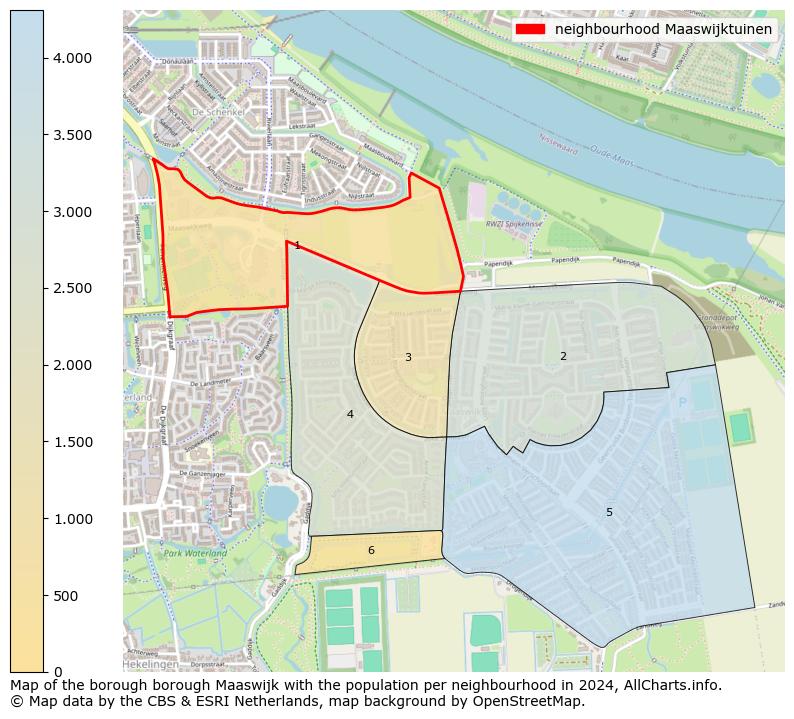 Image of the neighbourhood Maaswijktuinen at the map. This image is used as introduction to this page. This page shows a lot of information about the population in the neighbourhood Maaswijktuinen (such as the distribution by age groups of the residents, the composition of households, whether inhabitants are natives or Dutch with an immigration background, data about the houses (numbers, types, price development, use, type of property, ...) and more (car ownership, energy consumption, ...) based on open data from the Dutch Central Bureau of Statistics and various other sources!