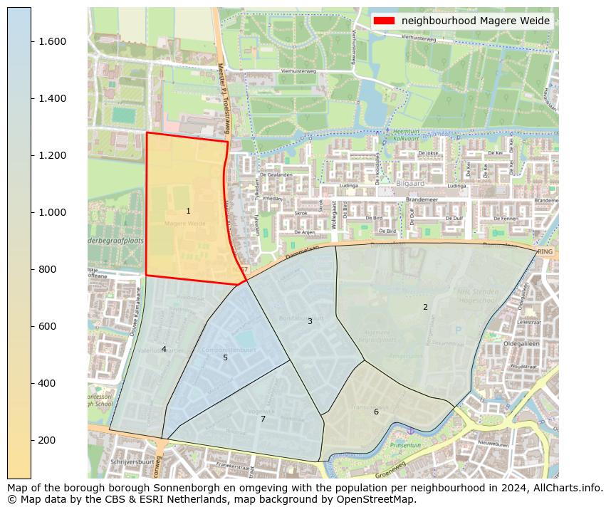 Image of the neighbourhood Magere Weide at the map. This image is used as introduction to this page. This page shows a lot of information about the population in the neighbourhood Magere Weide (such as the distribution by age groups of the residents, the composition of households, whether inhabitants are natives or Dutch with an immigration background, data about the houses (numbers, types, price development, use, type of property, ...) and more (car ownership, energy consumption, ...) based on open data from the Dutch Central Bureau of Statistics and various other sources!