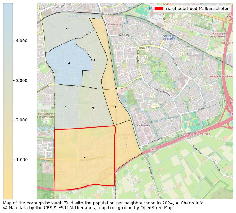 Image of the neighbourhood Malkenschoten at the map. This image is used as introduction to this page. This page shows a lot of information about the population in the neighbourhood Malkenschoten (such as the distribution by age groups of the residents, the composition of households, whether inhabitants are natives or Dutch with an immigration background, data about the houses (numbers, types, price development, use, type of property, ...) and more (car ownership, energy consumption, ...) based on open data from the Dutch Central Bureau of Statistics and various other sources!