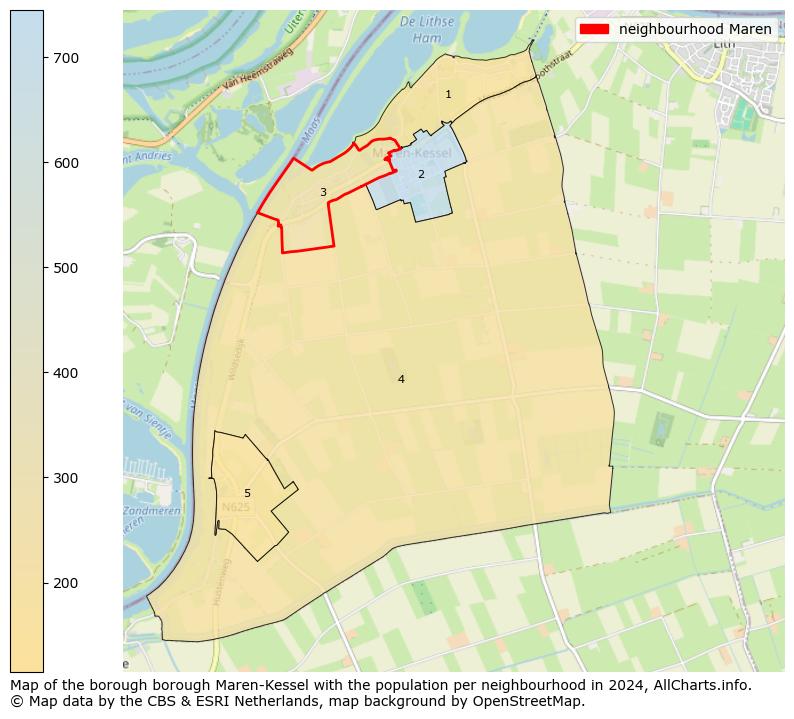 Image of the neighbourhood Maren at the map. This image is used as introduction to this page. This page shows a lot of information about the population in the neighbourhood Maren (such as the distribution by age groups of the residents, the composition of households, whether inhabitants are natives or Dutch with an immigration background, data about the houses (numbers, types, price development, use, type of property, ...) and more (car ownership, energy consumption, ...) based on open data from the Dutch Central Bureau of Statistics and various other sources!