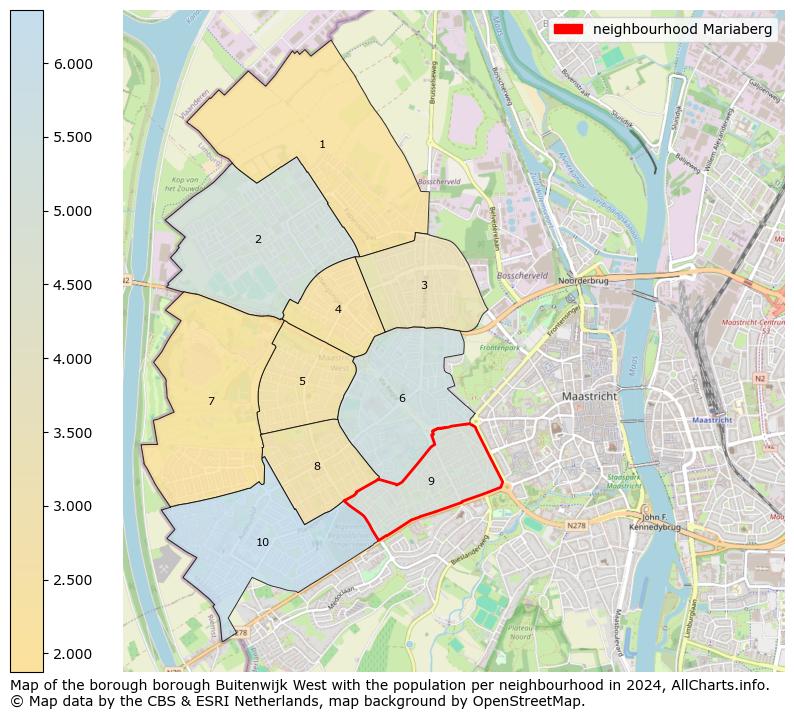 Image of the neighbourhood Mariaberg at the map. This image is used as introduction to this page. This page shows a lot of information about the population in the neighbourhood Mariaberg (such as the distribution by age groups of the residents, the composition of households, whether inhabitants are natives or Dutch with an immigration background, data about the houses (numbers, types, price development, use, type of property, ...) and more (car ownership, energy consumption, ...) based on open data from the Dutch Central Bureau of Statistics and various other sources!