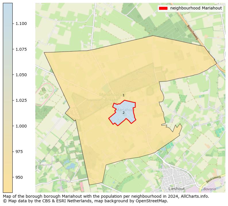 Image of the neighbourhood Mariahout at the map. This image is used as introduction to this page. This page shows a lot of information about the population in the neighbourhood Mariahout (such as the distribution by age groups of the residents, the composition of households, whether inhabitants are natives or Dutch with an immigration background, data about the houses (numbers, types, price development, use, type of property, ...) and more (car ownership, energy consumption, ...) based on open data from the Dutch Central Bureau of Statistics and various other sources!