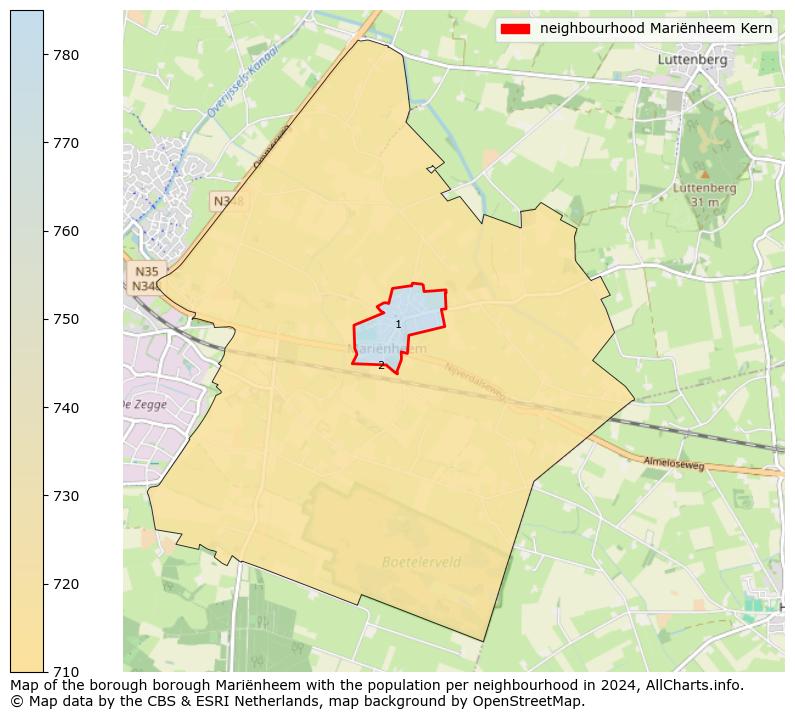 Image of the neighbourhood Mariënheem Kern at the map. This image is used as introduction to this page. This page shows a lot of information about the population in the neighbourhood Mariënheem Kern (such as the distribution by age groups of the residents, the composition of households, whether inhabitants are natives or Dutch with an immigration background, data about the houses (numbers, types, price development, use, type of property, ...) and more (car ownership, energy consumption, ...) based on open data from the Dutch Central Bureau of Statistics and various other sources!