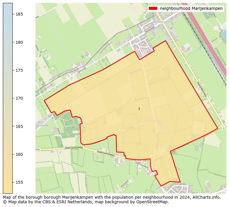 Image of the neighbourhood Marijenkampen at the map. This image is used as introduction to this page. This page shows a lot of information about the population in the neighbourhood Marijenkampen (such as the distribution by age groups of the residents, the composition of households, whether inhabitants are natives or Dutch with an immigration background, data about the houses (numbers, types, price development, use, type of property, ...) and more (car ownership, energy consumption, ...) based on open data from the Dutch Central Bureau of Statistics and various other sources!