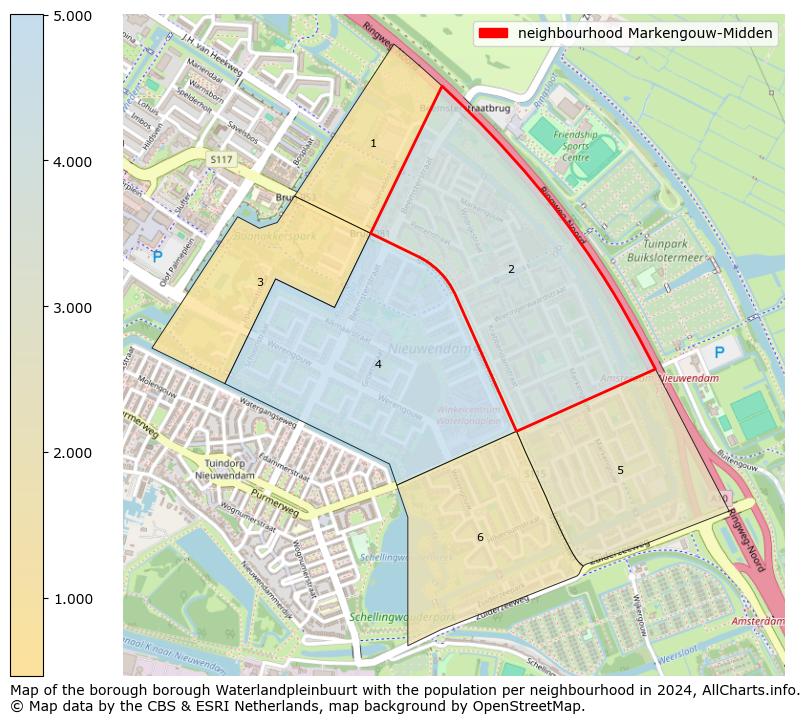 Image of the neighbourhood Markengouw-Midden at the map. This image is used as introduction to this page. This page shows a lot of information about the population in the neighbourhood Markengouw-Midden (such as the distribution by age groups of the residents, the composition of households, whether inhabitants are natives or Dutch with an immigration background, data about the houses (numbers, types, price development, use, type of property, ...) and more (car ownership, energy consumption, ...) based on open data from the Dutch Central Bureau of Statistics and various other sources!