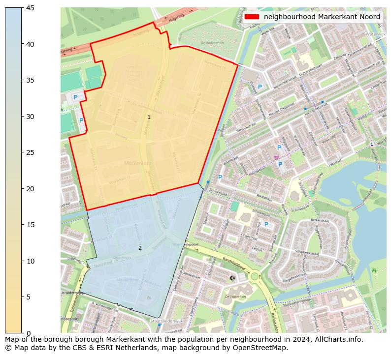 Image of the neighbourhood Markerkant Noord at the map. This image is used as introduction to this page. This page shows a lot of information about the population in the neighbourhood Markerkant Noord (such as the distribution by age groups of the residents, the composition of households, whether inhabitants are natives or Dutch with an immigration background, data about the houses (numbers, types, price development, use, type of property, ...) and more (car ownership, energy consumption, ...) based on open data from the Dutch Central Bureau of Statistics and various other sources!