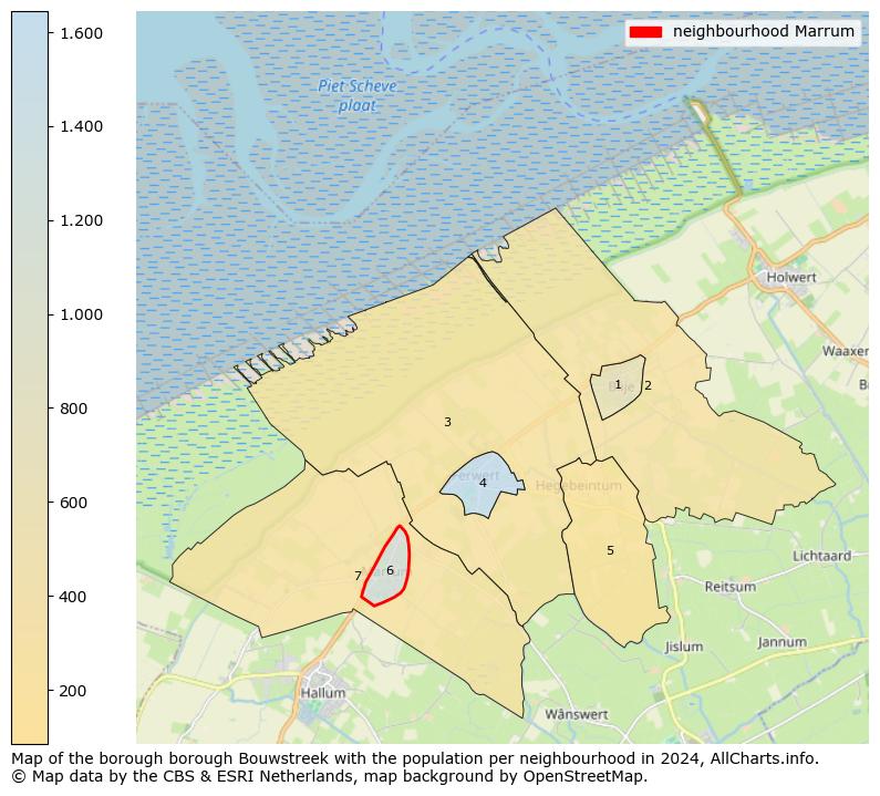 Image of the neighbourhood Marrum at the map. This image is used as introduction to this page. This page shows a lot of information about the population in the neighbourhood Marrum (such as the distribution by age groups of the residents, the composition of households, whether inhabitants are natives or Dutch with an immigration background, data about the houses (numbers, types, price development, use, type of property, ...) and more (car ownership, energy consumption, ...) based on open data from the Dutch Central Bureau of Statistics and various other sources!