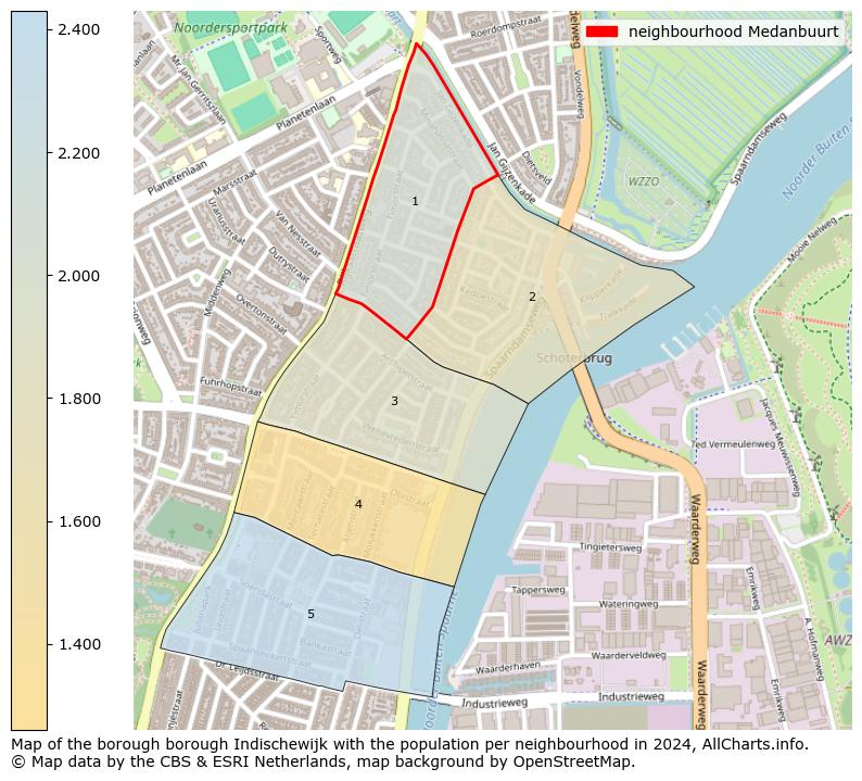 Image of the neighbourhood Medanbuurt at the map. This image is used as introduction to this page. This page shows a lot of information about the population in the neighbourhood Medanbuurt (such as the distribution by age groups of the residents, the composition of households, whether inhabitants are natives or Dutch with an immigration background, data about the houses (numbers, types, price development, use, type of property, ...) and more (car ownership, energy consumption, ...) based on open data from the Dutch Central Bureau of Statistics and various other sources!