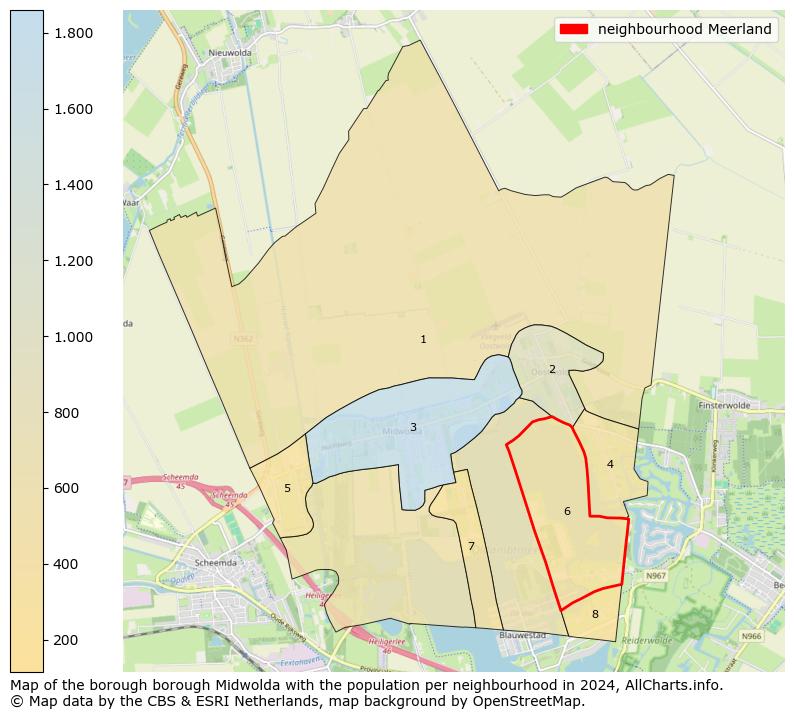 Image of the neighbourhood Meerland at the map. This image is used as introduction to this page. This page shows a lot of information about the population in the neighbourhood Meerland (such as the distribution by age groups of the residents, the composition of households, whether inhabitants are natives or Dutch with an immigration background, data about the houses (numbers, types, price development, use, type of property, ...) and more (car ownership, energy consumption, ...) based on open data from the Dutch Central Bureau of Statistics and various other sources!