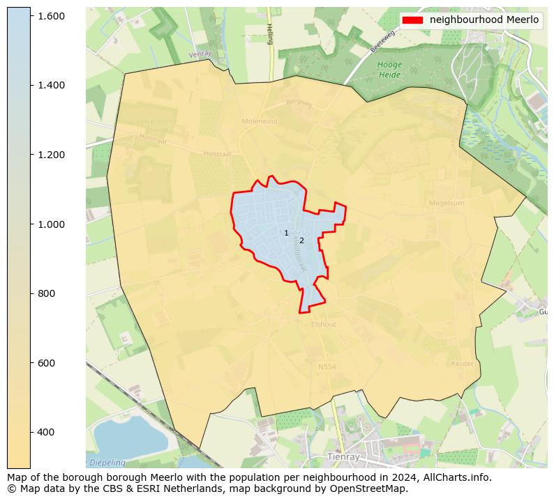 Image of the neighbourhood Meerlo at the map. This image is used as introduction to this page. This page shows a lot of information about the population in the neighbourhood Meerlo (such as the distribution by age groups of the residents, the composition of households, whether inhabitants are natives or Dutch with an immigration background, data about the houses (numbers, types, price development, use, type of property, ...) and more (car ownership, energy consumption, ...) based on open data from the Dutch Central Bureau of Statistics and various other sources!