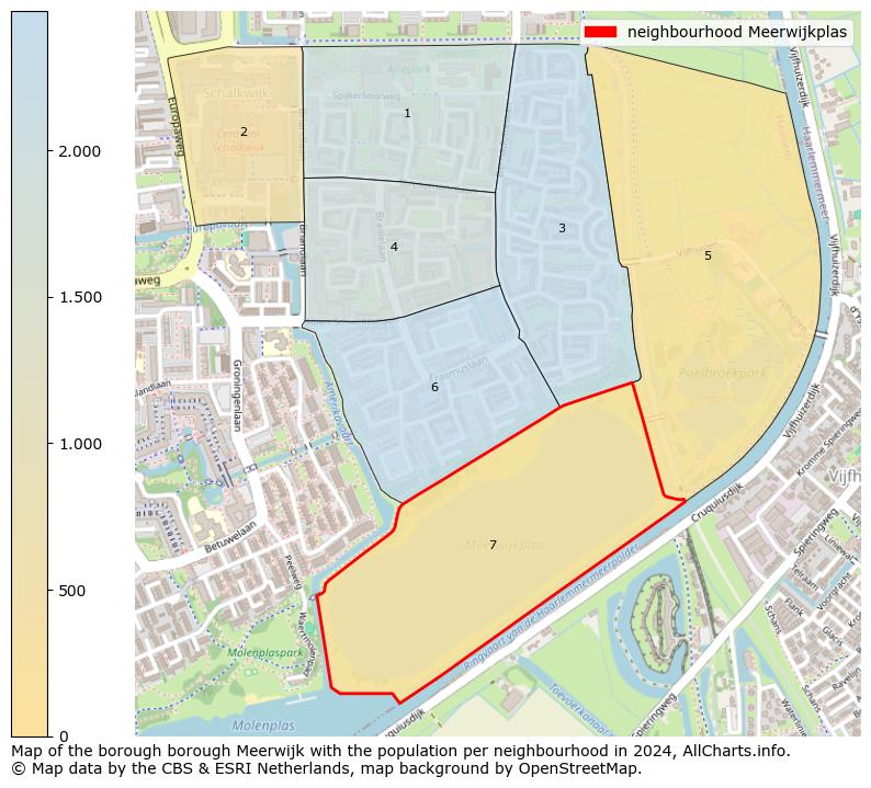 Image of the neighbourhood Meerwijkplas at the map. This image is used as introduction to this page. This page shows a lot of information about the population in the neighbourhood Meerwijkplas (such as the distribution by age groups of the residents, the composition of households, whether inhabitants are natives or Dutch with an immigration background, data about the houses (numbers, types, price development, use, type of property, ...) and more (car ownership, energy consumption, ...) based on open data from the Dutch Central Bureau of Statistics and various other sources!