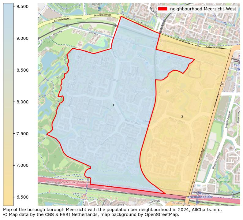 Image of the neighbourhood Meerzicht-West at the map. This image is used as introduction to this page. This page shows a lot of information about the population in the neighbourhood Meerzicht-West (such as the distribution by age groups of the residents, the composition of households, whether inhabitants are natives or Dutch with an immigration background, data about the houses (numbers, types, price development, use, type of property, ...) and more (car ownership, energy consumption, ...) based on open data from the Dutch Central Bureau of Statistics and various other sources!