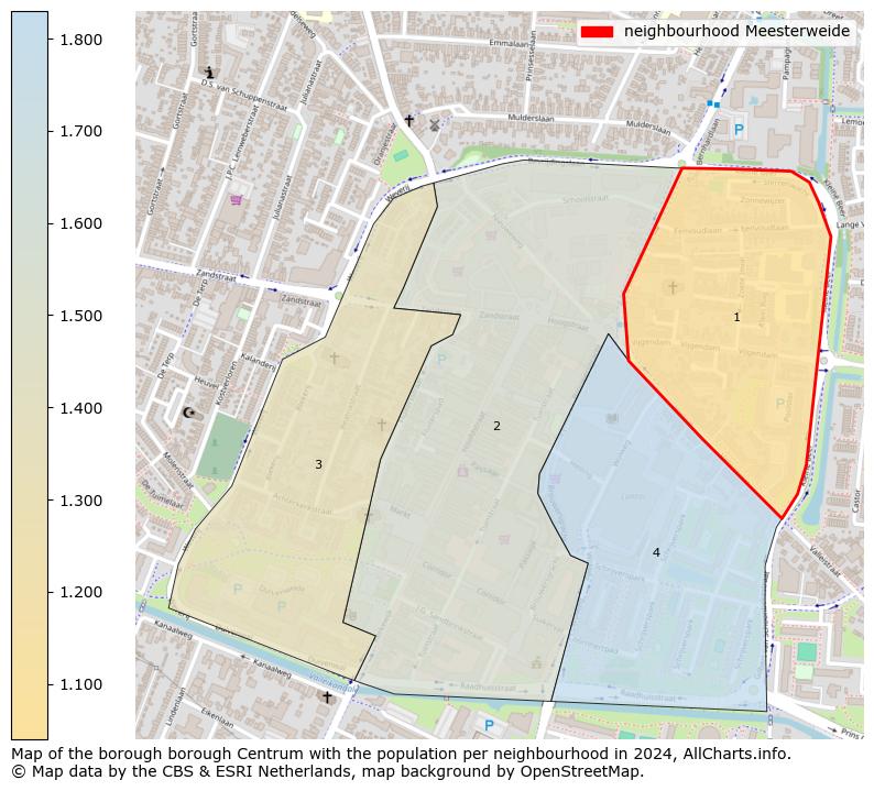 Image of the neighbourhood Meesterweide at the map. This image is used as introduction to this page. This page shows a lot of information about the population in the neighbourhood Meesterweide (such as the distribution by age groups of the residents, the composition of households, whether inhabitants are natives or Dutch with an immigration background, data about the houses (numbers, types, price development, use, type of property, ...) and more (car ownership, energy consumption, ...) based on open data from the Dutch Central Bureau of Statistics and various other sources!