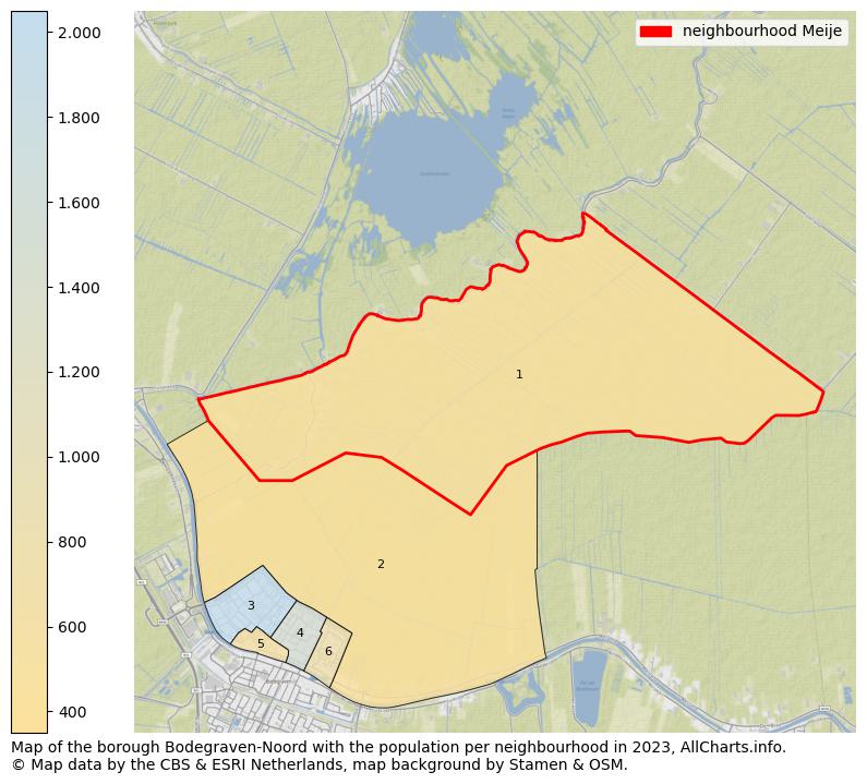 Map of the borough Bodegraven-Noord with the population per neighbourhood in 2023. This page shows a lot of information about residents (such as the distribution by age groups, family composition, gender, native or Dutch with an immigration background, ...), homes (numbers, types, price development, use, type of property, ...) and more (car ownership, energy consumption, ...) based on open data from the Dutch Central Bureau of Statistics and various other sources!