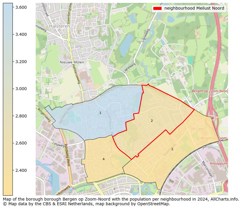 Image of the neighbourhood Meilust Noord at the map. This image is used as introduction to this page. This page shows a lot of information about the population in the neighbourhood Meilust Noord (such as the distribution by age groups of the residents, the composition of households, whether inhabitants are natives or Dutch with an immigration background, data about the houses (numbers, types, price development, use, type of property, ...) and more (car ownership, energy consumption, ...) based on open data from the Dutch Central Bureau of Statistics and various other sources!